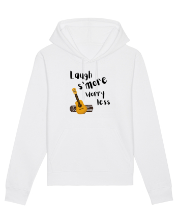 Laugh s'more worry less (negru)  White