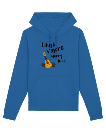 Laugh s'more worry less (negru)  Royal Blue