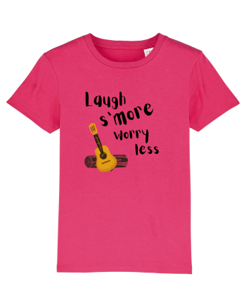 Laugh s'more worry less (negru)  Raspberry