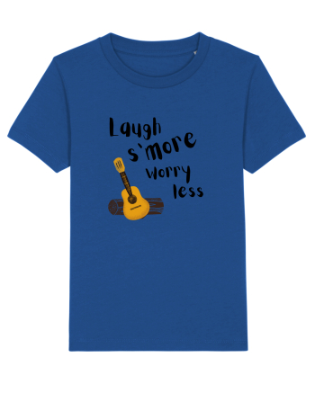 Laugh s'more worry less (negru)  Majorelle Blue