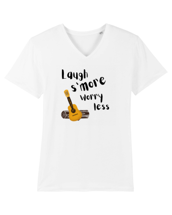 Laugh s'more worry less (negru)  White