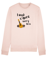 Laugh s'more worry less (negru)  Bluză mânecă lungă Unisex Rise