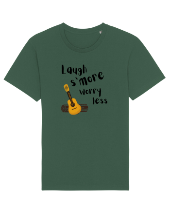 Laugh s'more worry less (negru)  Bottle Green