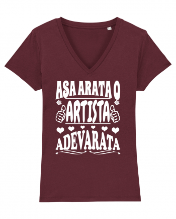 Asa arata o artista adevarata Burgundy