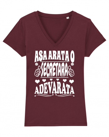 Asa arata o secretara adevarata Burgundy