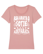 Asa arata o sotie adevarata Tricou mânecă scurtă guler larg fitted Damă Expresser