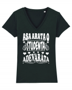 Asa arata o studenta adevarata Tricou mânecă scurtă guler V Damă Evoker