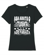 Asa arata o studenta adevarata Tricou mânecă scurtă guler larg fitted Damă Expresser