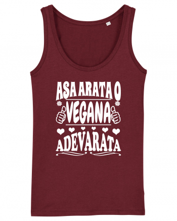 Asa arata o vegana adevarata Burgundy