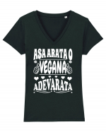 Asa arata o vegana adevarata Tricou mânecă scurtă guler V Damă Evoker