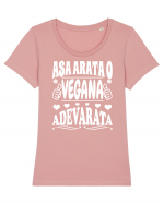 Asa arata o vegana adevarata Tricou mânecă scurtă guler larg fitted Damă Expresser