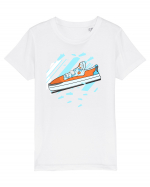 Rotten Brand - Baby blue orange flower sneaker Tricou mânecă scurtă  Copii Mini Creator