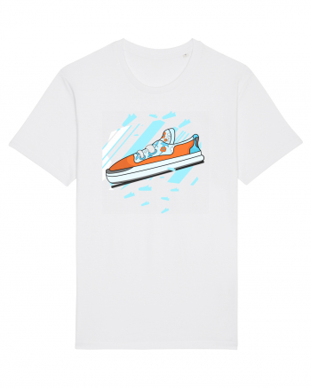 Rotten Brand - Baby blue orange flower sneaker White