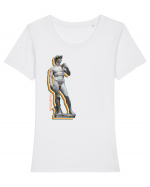  Michelangelo - David Tricou mânecă scurtă guler larg fitted Damă Expresser