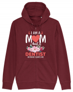 I Am A Mom And A Dentist Nothing Scares Me Hanorac cu fermoar Unisex Connector