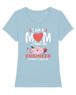 I Am A Mom And A Engineer Nothing Scares Me Tricou mânecă scurtă guler larg fitted Damă Expresser