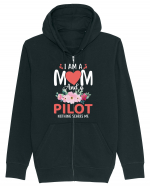 I Am A Mom And A Pilot Nothing Scares Me Hanorac cu fermoar Unisex Connector