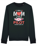 I Am A Mom And A Pilot Nothing Scares Me Bluză mânecă lungă Unisex Rise