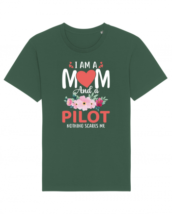 I Am A Mom And A Pilot Nothing Scares Me Bottle Green