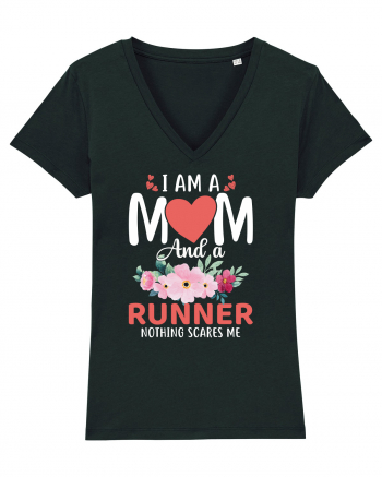 I Am A Mom And A Runner Nothing Scares Me Black