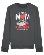 I Am A Mom And A Runner Nothing Scares Me Bluză mânecă lungă Unisex Rise