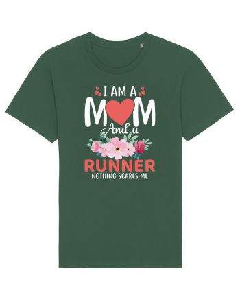 I Am A Mom And A Runner Nothing Scares Me Bottle Green