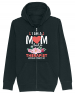 I Am A Mom And A Therapist Nothing Scares Me Hanorac cu fermoar Unisex Connector