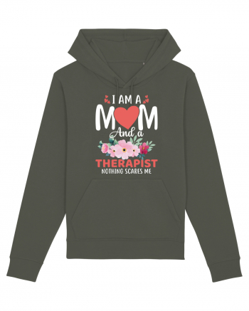 I Am A Mom And A Therapist Nothing Scares Me Khaki