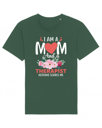 I Am A Mom And A Therapist Nothing Scares Me Bottle Green