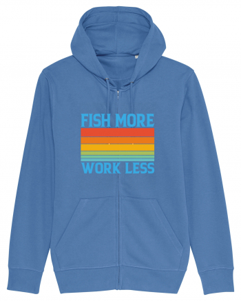 Fish More Work Less Bright Blue