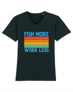 Fish More Work Less Tricou mânecă scurtă guler V Bărbat Presenter