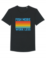 Fish More Work Less Tricou mânecă scurtă guler larg Bărbat Skater