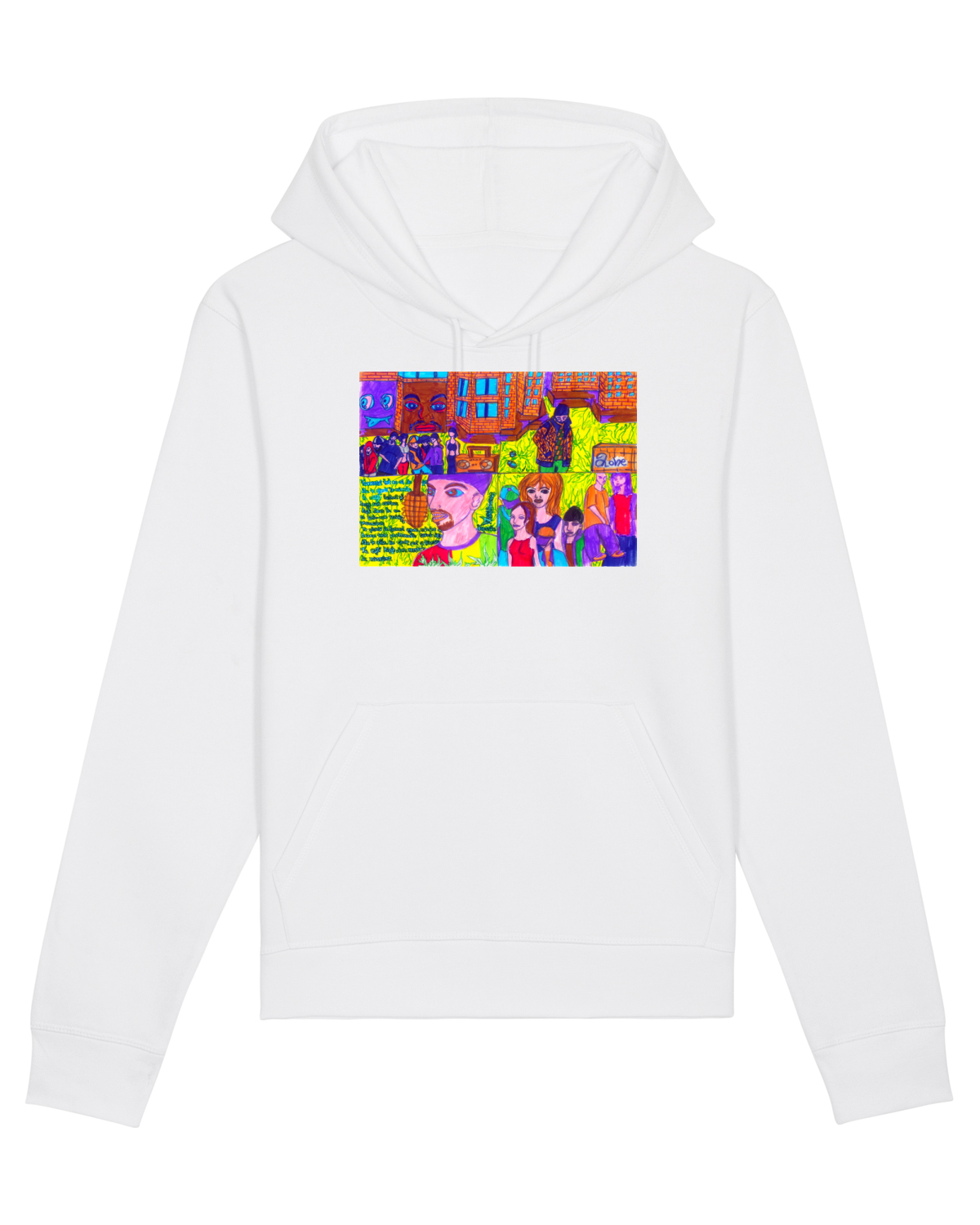 Hanorac Unisex Drummer White