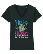 Fishing Queen Tricou mânecă scurtă guler V Damă Evoker