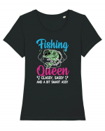 Fishing Queen Tricou mânecă scurtă guler larg fitted Damă Expresser