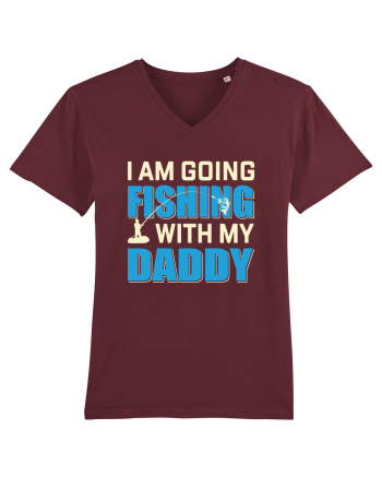 I Am Going Fishing With My Daddy Burgundy