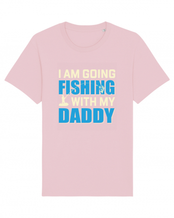 I Am Going Fishing With My Daddy Cotton Pink