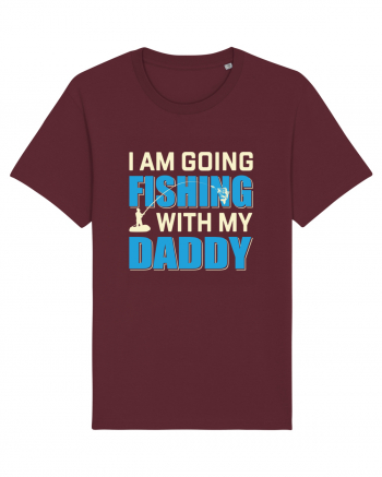 I Am Going Fishing With My Daddy Burgundy