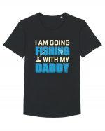 I Am Going Fishing With My Daddy Tricou mânecă scurtă guler larg Bărbat Skater