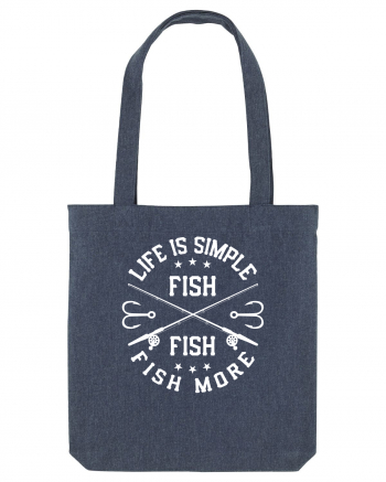 Life Is Simple Fish More Midnight Blue