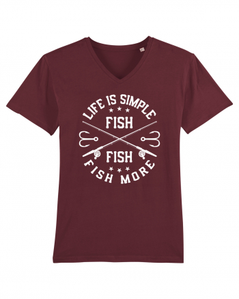 Life Is Simple Fish More Burgundy