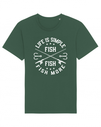 Life Is Simple Fish More Bottle Green