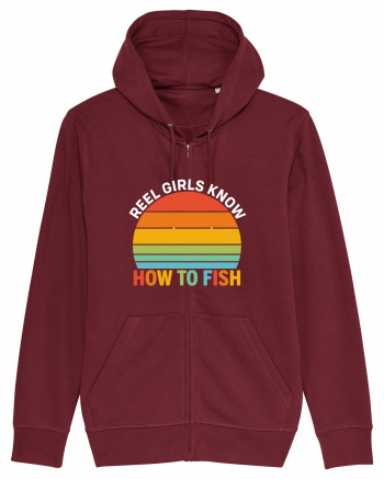 Reel Girl Know How To Fish Burgundy