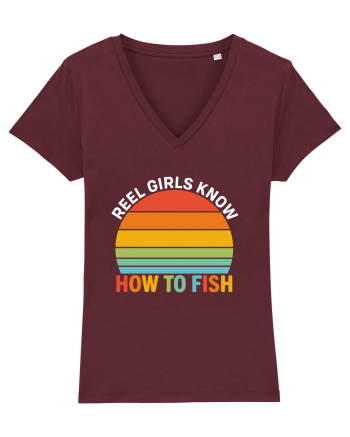 Reel Girl Know How To Fish Burgundy