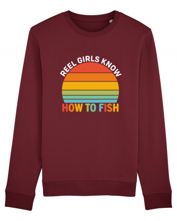 Reel Girl Know How To Fish Burgundy