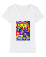 Eul interior Tricou mânecă scurtă guler V Damă Evoker
