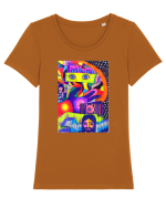 Eul interior Tricou mânecă scurtă guler larg fitted Damă Expresser
