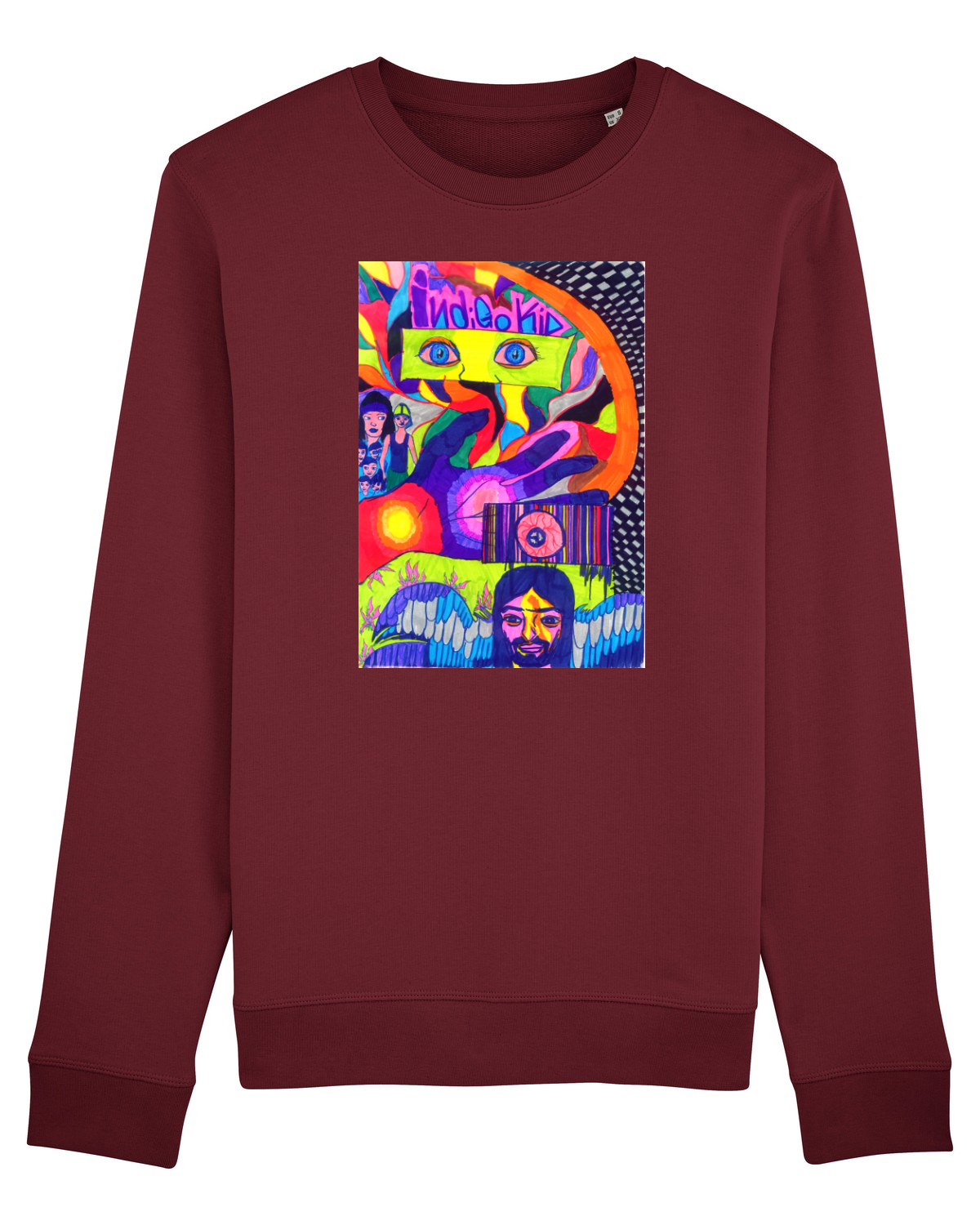 Bluză mânecă lungă Unisex Rise Burgundy