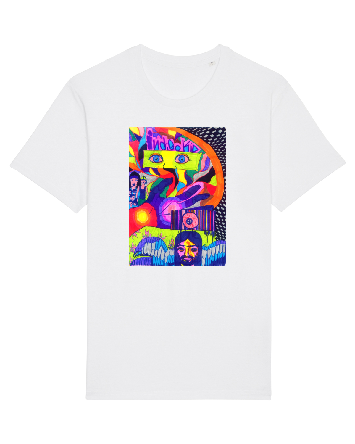 Tricou mânecă scurtă Unisex Rocker White