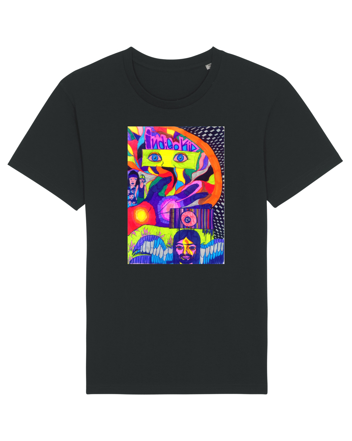 Tricou mânecă scurtă Unisex Rocker Black